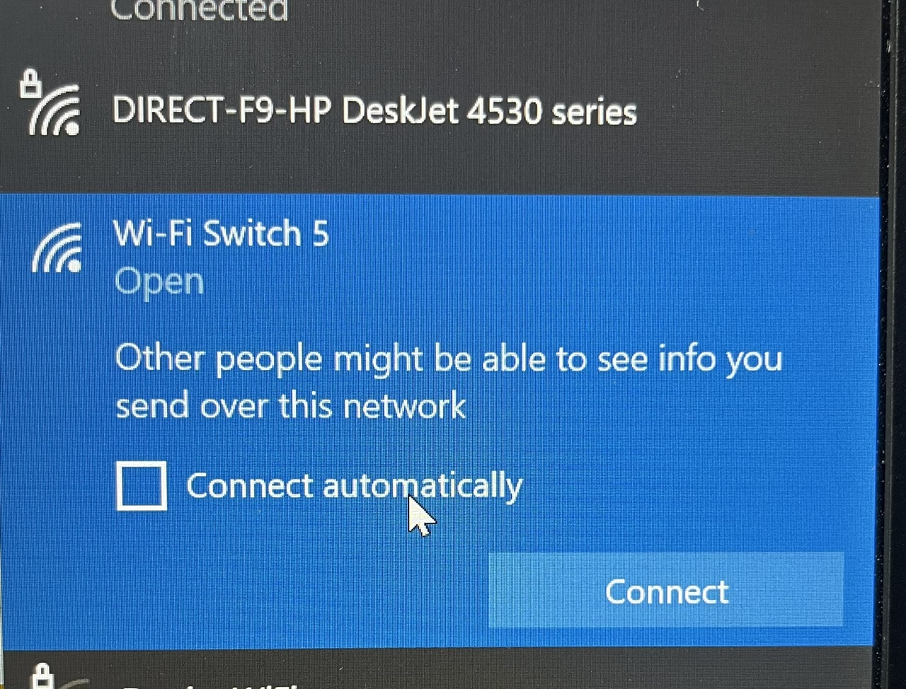 Mreža uređaja u popisu Wi-Fi mreža