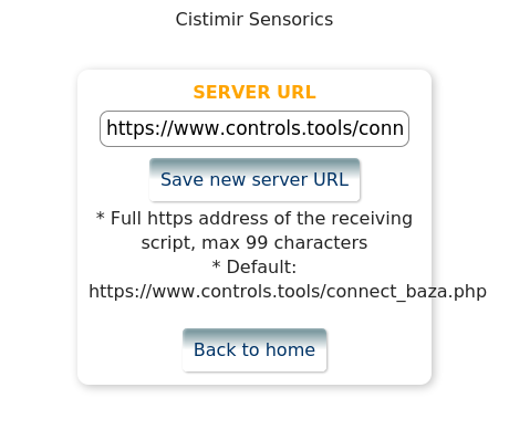 Kartica SERVER URL